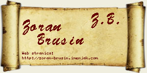 Zoran Brusin vizit kartica
